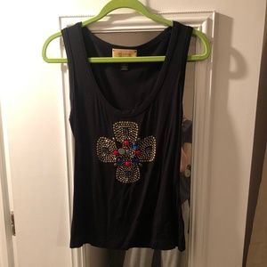 St. John Jeans Tank with Jewels Size P